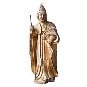Sculpted And Gilded Statue Of Saint Augustine, 18th Century