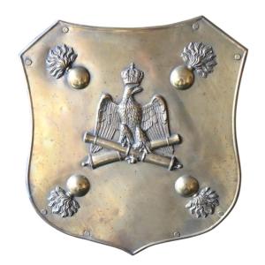 Rare Artillery Plate – First Empire – Imperial Eagle And Crossed Cannons, 1804–1815