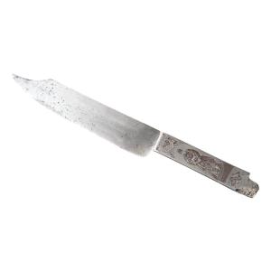Ww1trench Art Knife – “souvenir De Guerre 1914–1917” – Handcrafted From Shrapnel