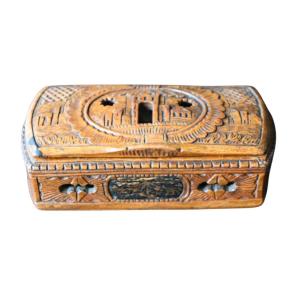Carved Boxwood Tobacco Box – Louis XV Period, 18th Century, Architectural Scene 