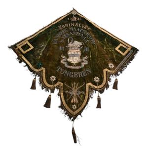 Large Historic Ceremonial Flag – Royal Brotherhood Of The Saint Sebastian Crossbow – Tongeren 