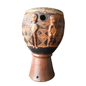 Carved Drum (ngoma) – Luba-maniema / Zela, Democratic Republic Of Congo