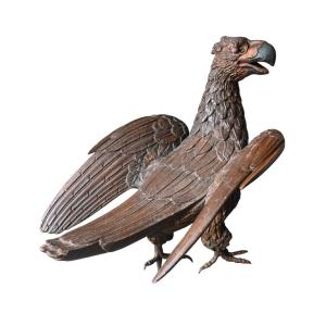 Carved Wooden Eagle With Iron Talons – 19th Century