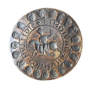 Important Bronze Seal – Sigillum Comitatus Namurcensis Belgium, 19th Century