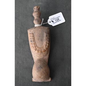 Baule (baoulé) Pendant In The Shape Of A Knife In Its Sheath