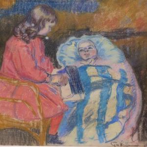 Armand Guillaumin (1841-1927) Madeleine And Marguerite, Daughters Of The Artist