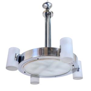 Art Deco Ceiling Light With Glass Tubes