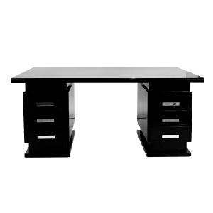Modernist Desk In Black Lacquer