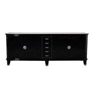 Art Deco Sideboard With Drawers And Star-shaped Fittings