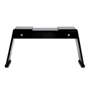 Console Original Art Deco High-gloss Black Lacquer, France, 1930s