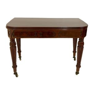 Regency-style Extensible Table, Hand-polished Shellac