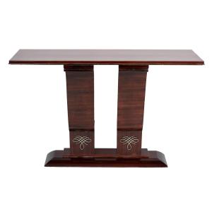 Saint-gobain France Glass-top Console, Circa 1930 Iron Mounts