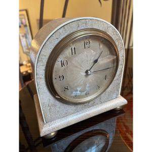 Art Deco Clock Circa 1920 Shagreen And Ivory