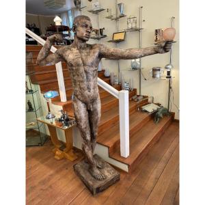 Life-size Sculpture In Plaster, Art Deco Circa 1930