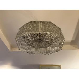 Baccarat Art Deco Chandelier Circa 1925 Octagonal Shape