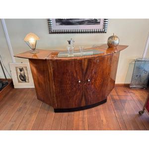 Art Deco Semi-circular Bar Cabinet, Circa 1930