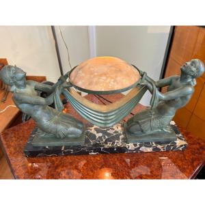 Art Deco Lamp Circa 1925 Signed Fayral