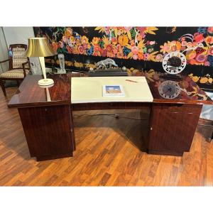 Art Deco Desk In A Semicircular Shape, Circa 1930