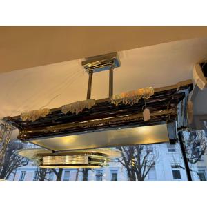 Petitot Art Deco Chandelier Circa 1930