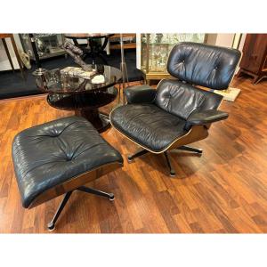 Eames Lounge Chair And Stool Circa 1970