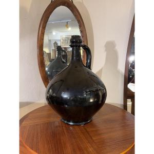 Black Glazed Earthenware Jug From Biot