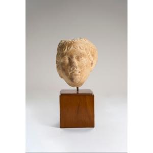Head Of A Young Man - Roman Marble - Archaeology