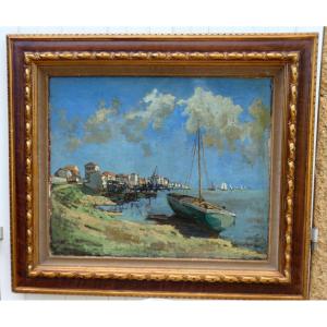 Great Impressionist From The South Of France - View Of A Fishing Village - Signature?