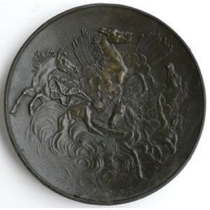 Max Le Verrier 1891-1973...art Deco Bronze...large Bowl With Apollo's Horses