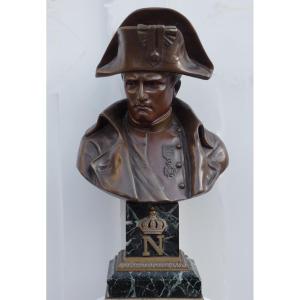émile Pinedo 1840-1916 - Large Sculpture - Bronze & Marble - Emperor Napoléon 1er