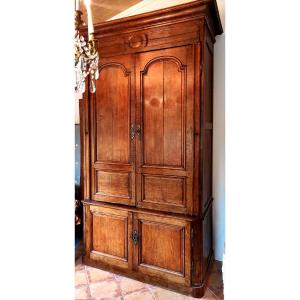 Important Wood Paneled Sideboard Known As Presentation - 18th Century