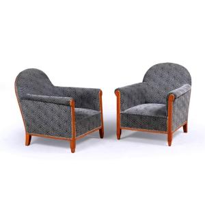 Pair Of Art Deco Armchairs Circa 1930