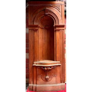 Large Carved Oak Niche - 18th Century