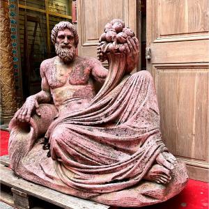 Important Group After The Ancient Image Of The God Poseidon - Circa 1900