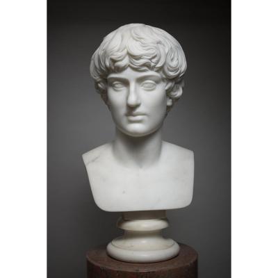 White Marble Bust - Neoclassical Period.