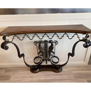 Wrought Iron Console