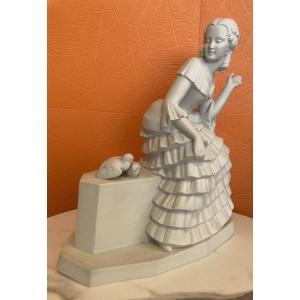 Woman With Biscuit Doves