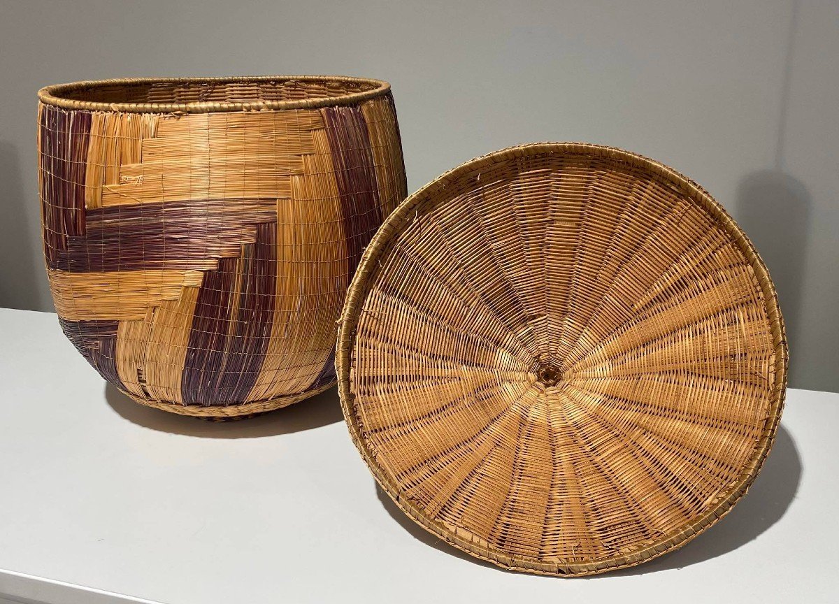 Proantic Large Old Tutsi Basket Agaseke/igiseke Type Rwanda Afric