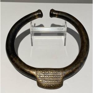 Impressive Bronze Torque Teke People -dr Congo - 19th Century- Gabon Republic Of The Congo