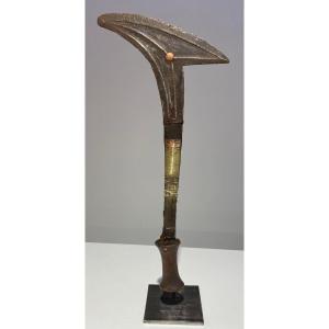 Old And Exceptional Throwing Knife From The Gbaya / Bumali / Njem Tribe Ca1880 Africa Congo