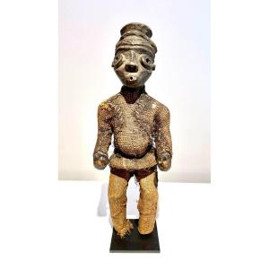 Ancient And Exceptional Anthropomorphic Statue From The Pende Tribe Dr Congo Kasaï Region -19th