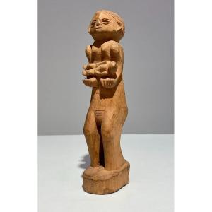 Ancient Statue Of The Tshokwe Tribe / Chokwe Lwena - Dr Congo African Art Angola - Late 19th