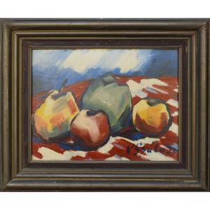 Czech Painter Vaclav špála 1885 žlunice, – 1946 Prague "still Life With Fruits"