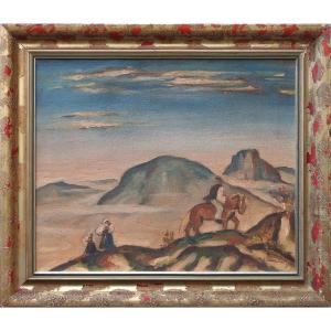 Slovak Painter Martin Benka 1888 – 1971 "journey In The Mountains"