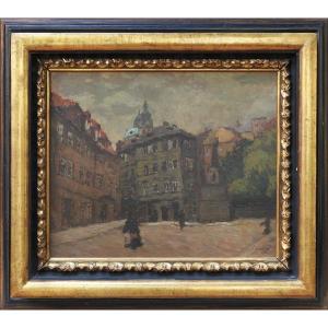 Czech Painter Antonín Slavíček 1870 Prague – 1910 “prague Maltézské Square”