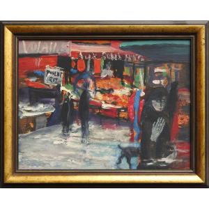 Czech Painter 1929  Josef Jíra Turnov – 2005 Malá Skála  “paris Market”