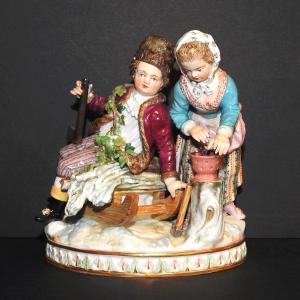 Meissen Porcelain "allegory Of Winter"