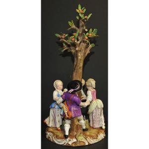 Meissen Porcelain "children Dancing Around A Tree"