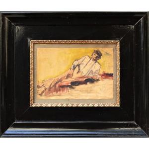 Slovak Painter Ladislav László Mednyánszky (1852, Beckov – 1919, Vídeň) “ Lying Shohai ”