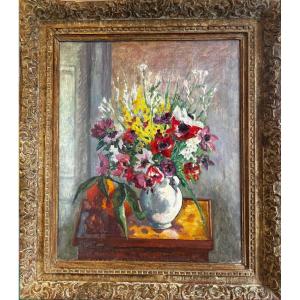 Henri Manguin (1874 - 1949) - Anemones, Mimosas And Oranges