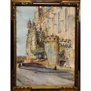 Louis Montagné (1879-1960) - The Cathedral Of Saint Cecilia In Albi
